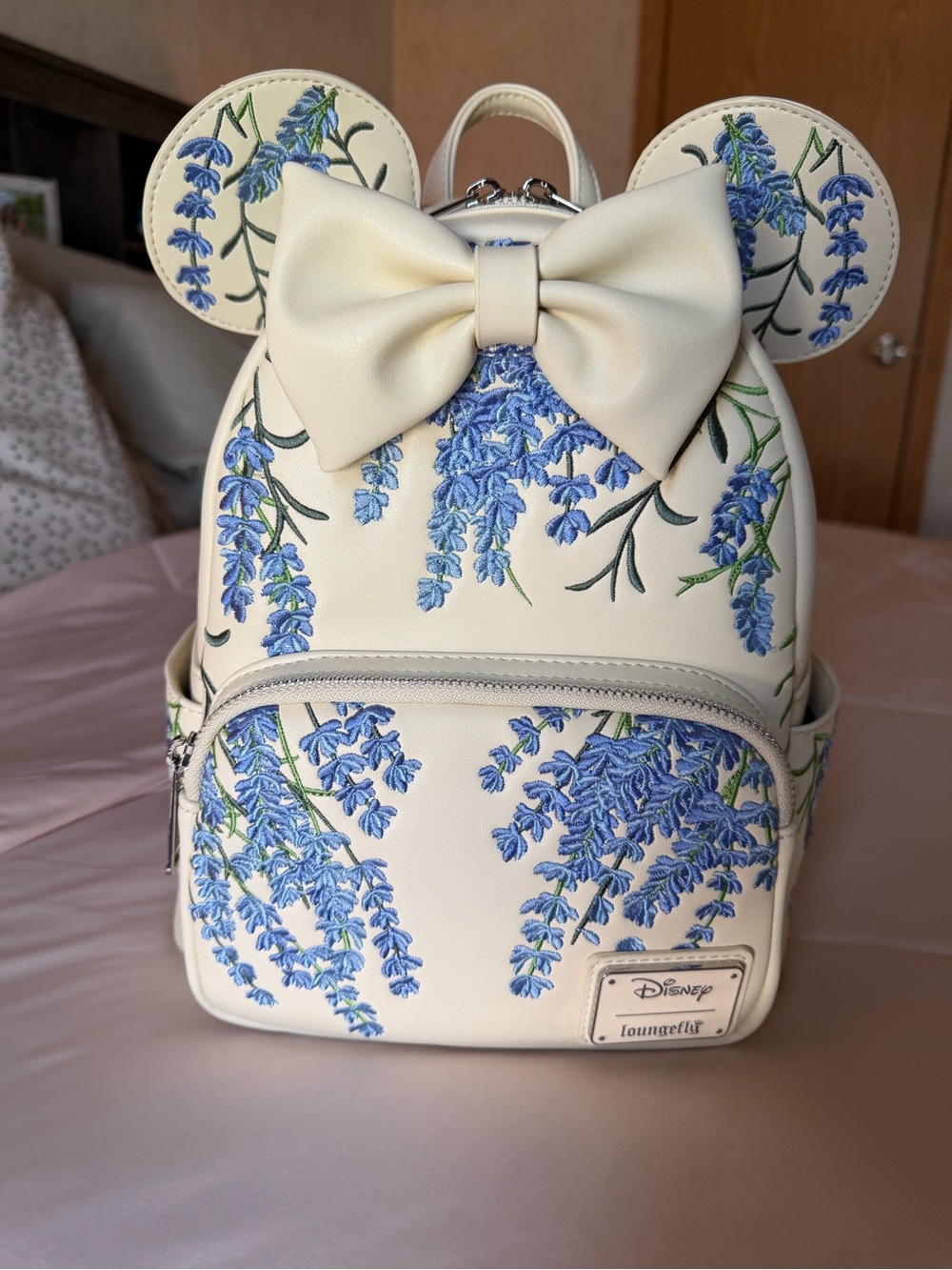 Loungefly Minnie Mouse Blue Floral Mini Backpack